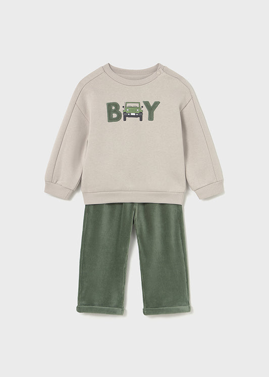 Corduroy trouser set