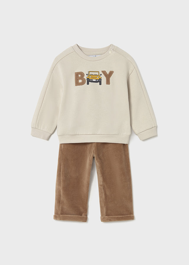 Corduroy trouser set