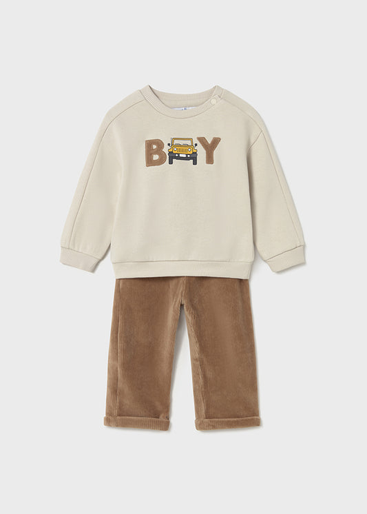 Corduroy trouser set