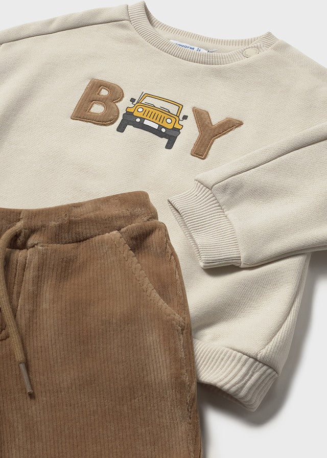 Corduroy trouser set