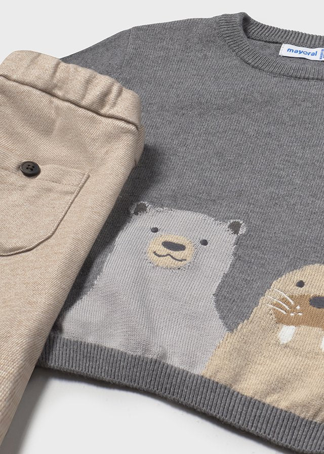 Set long trousers with sweater