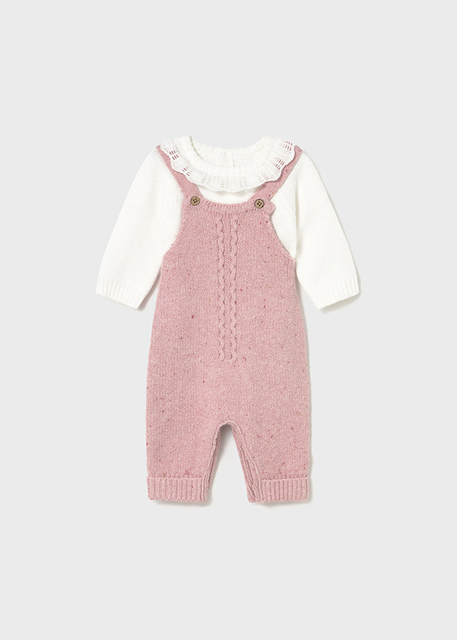 Knit dungarees set