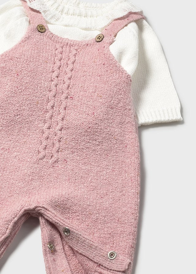 Knit dungarees set
