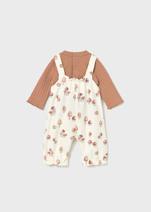 Printed dungarees set
