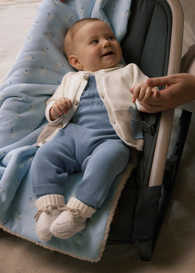 Knit dungarees set