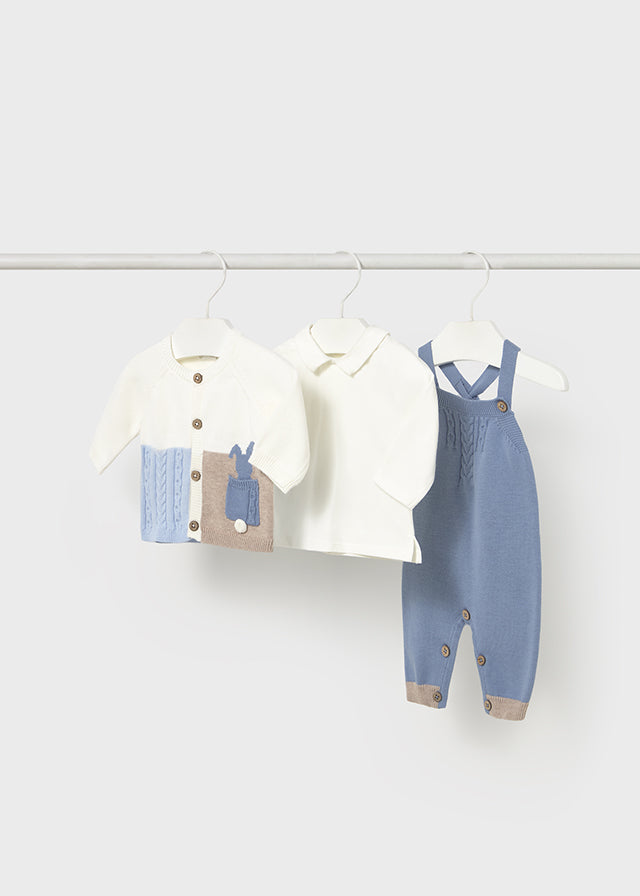 Knit dungarees set