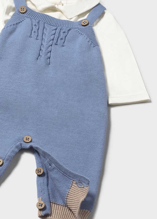 Knit dungarees set