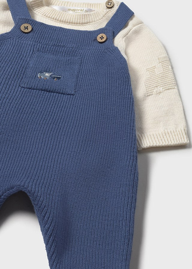 Knit dungarees set