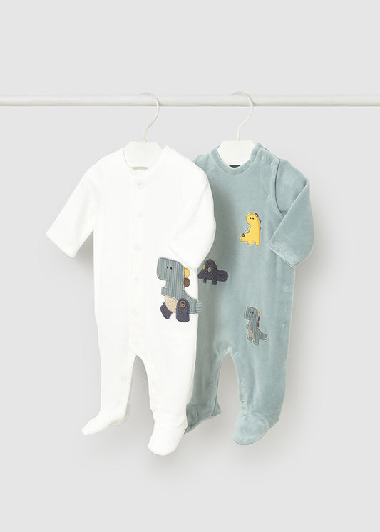 2 Pcs velour onesie