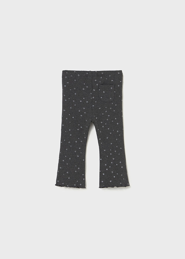 Ribbed flare legging