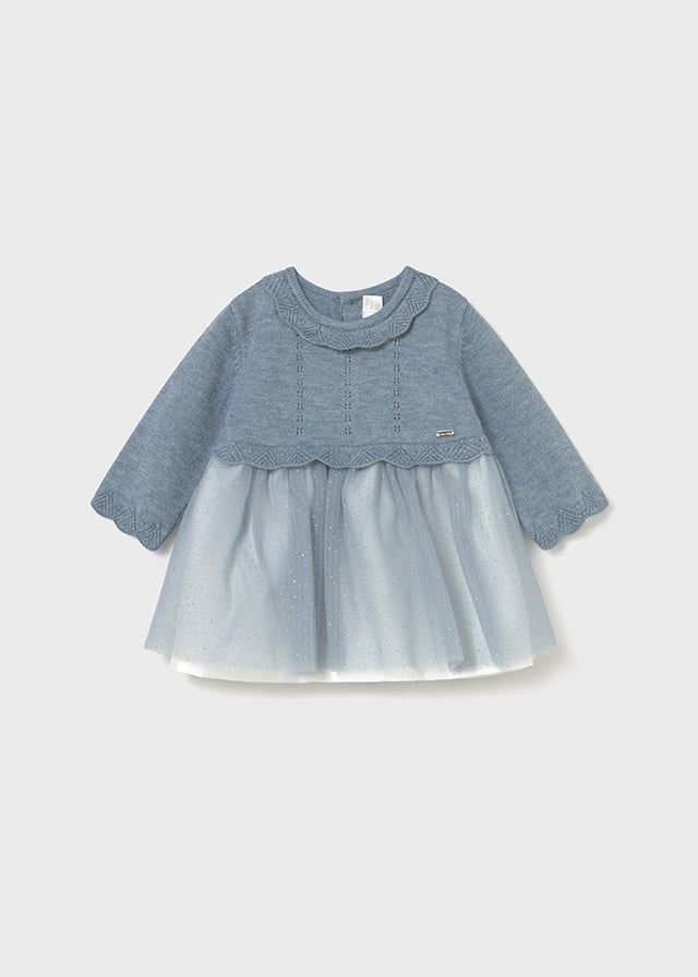 Tricot/tull dress