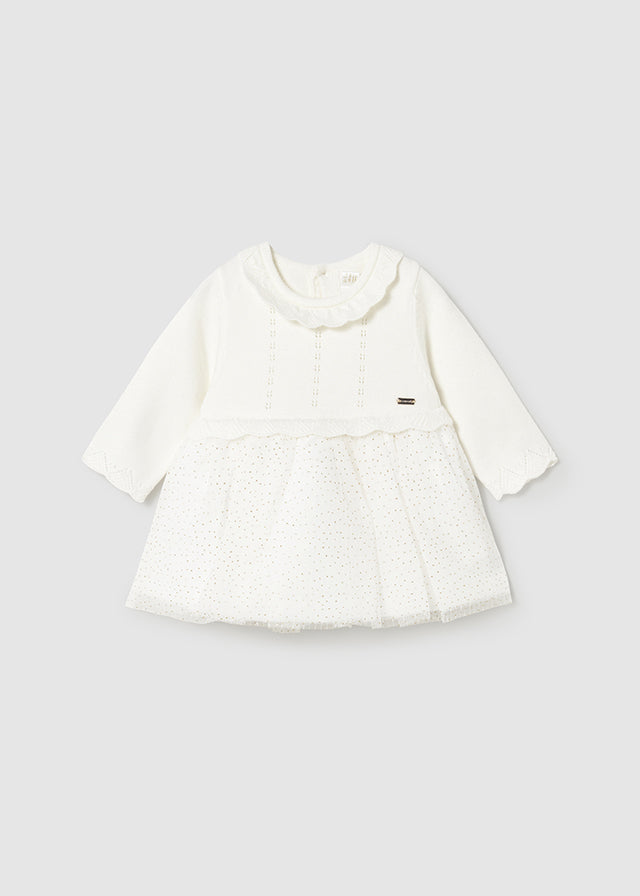 Tricot/tull dress