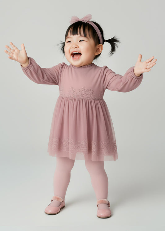 Tulle embroided ceremony dress