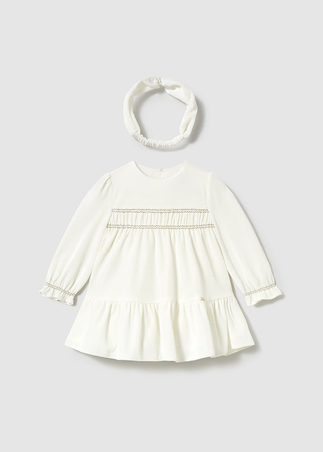 Velvet dress with headband