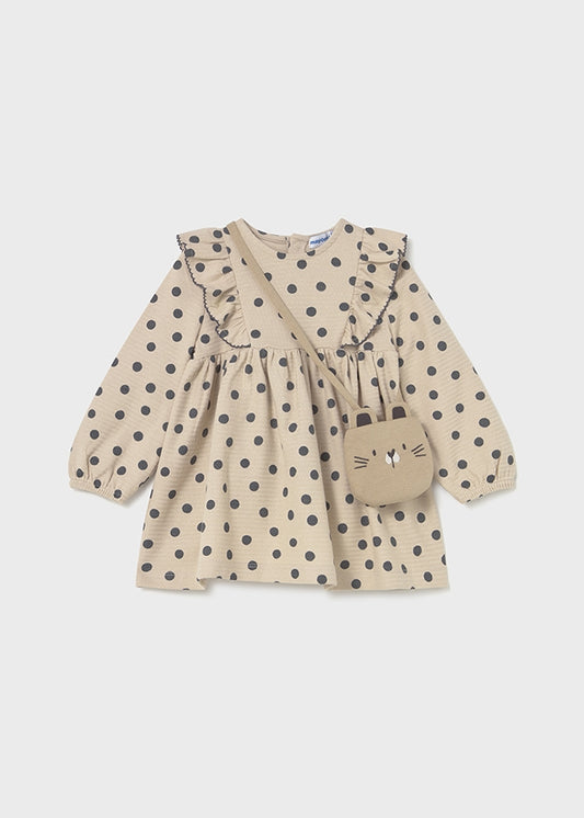 Printed dress with bag