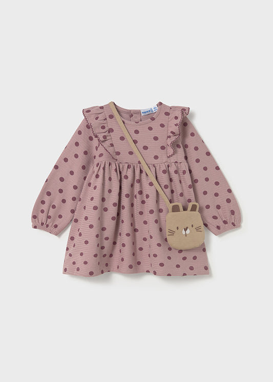 Printed dress with bag