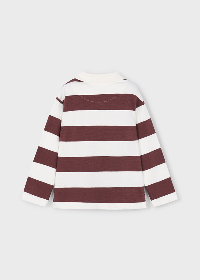 l/s stripes polo