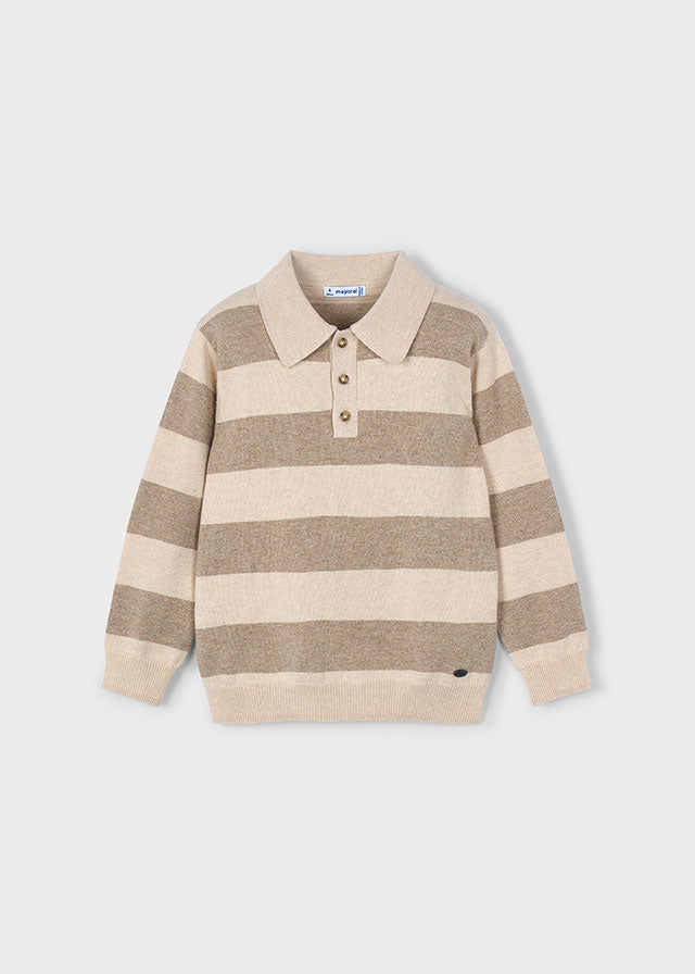 L/s knit polo