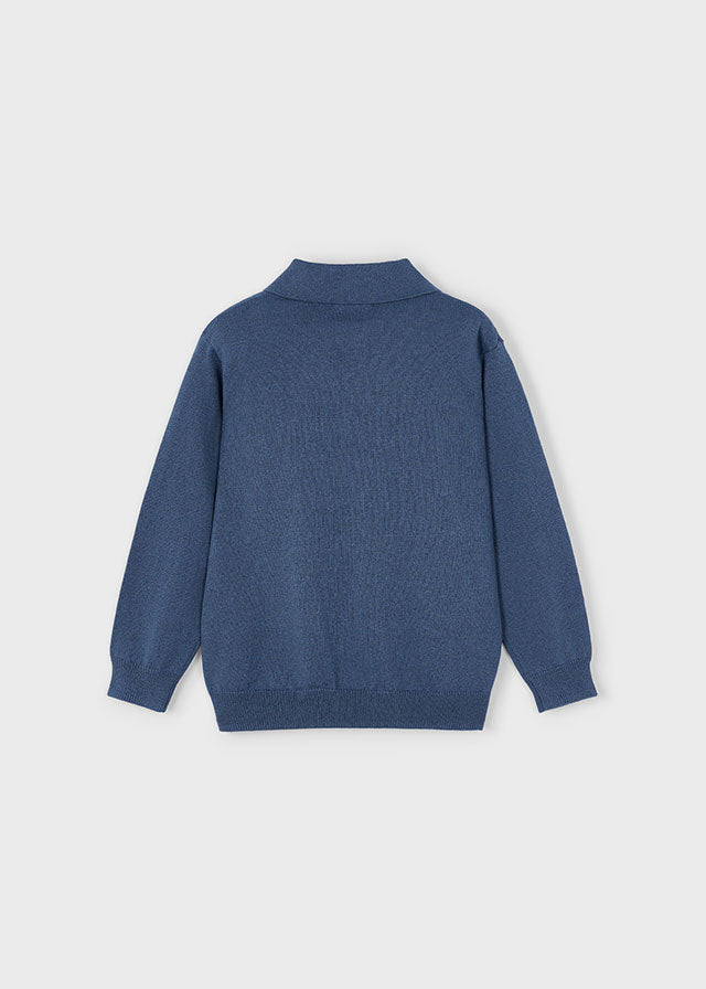 L/s knit polo