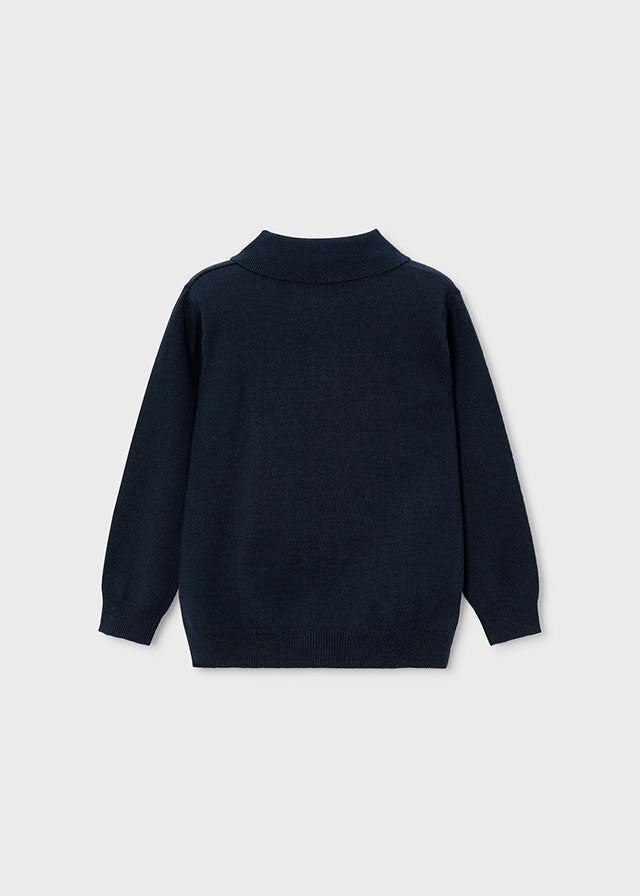L/s knit polo