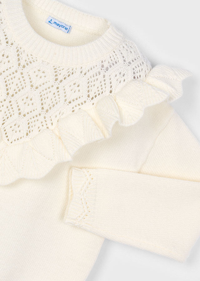 Open knit sweater