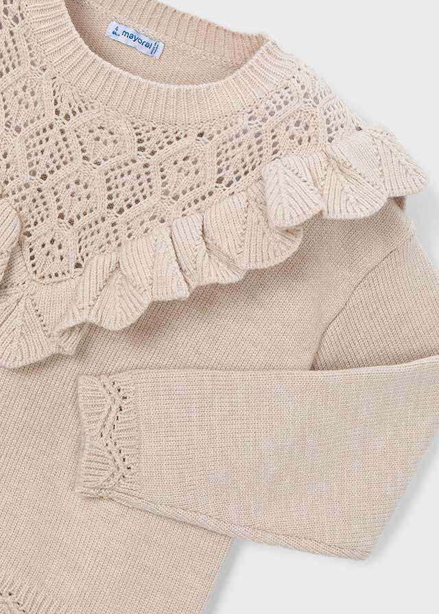 Open knit sweater