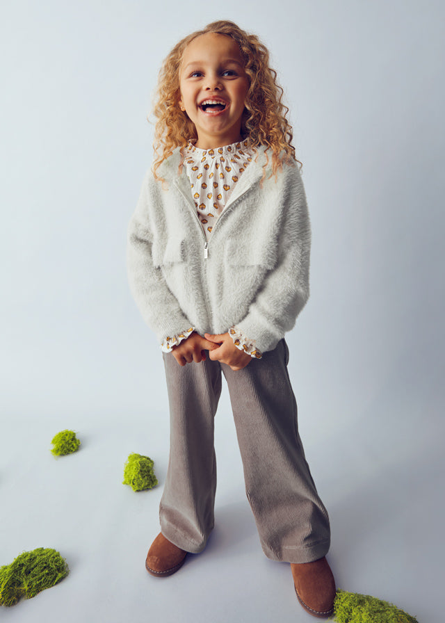 Furry knit sweater
