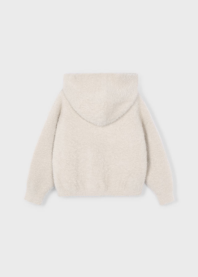 Furry knit sweater