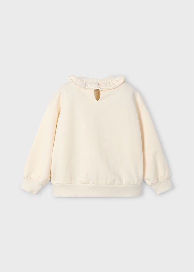 Ruffled collar pullover
