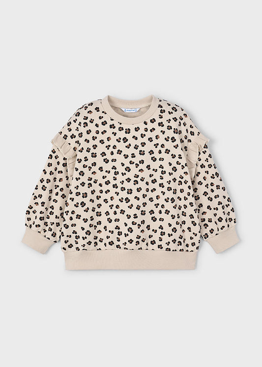 Ruffle sleeve pullover