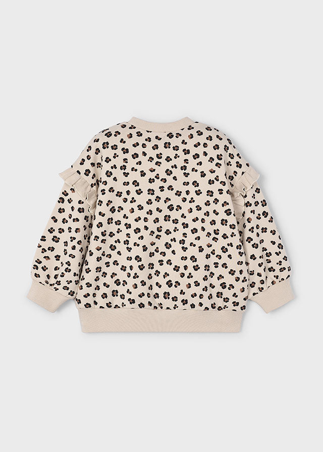 Ruffle sleeve pullover