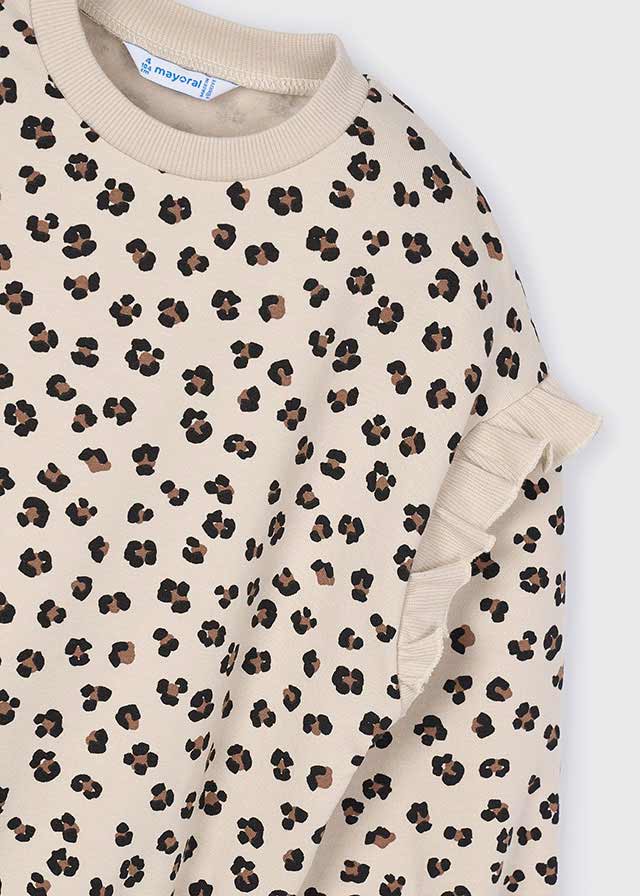 Ruffle sleeve pullover