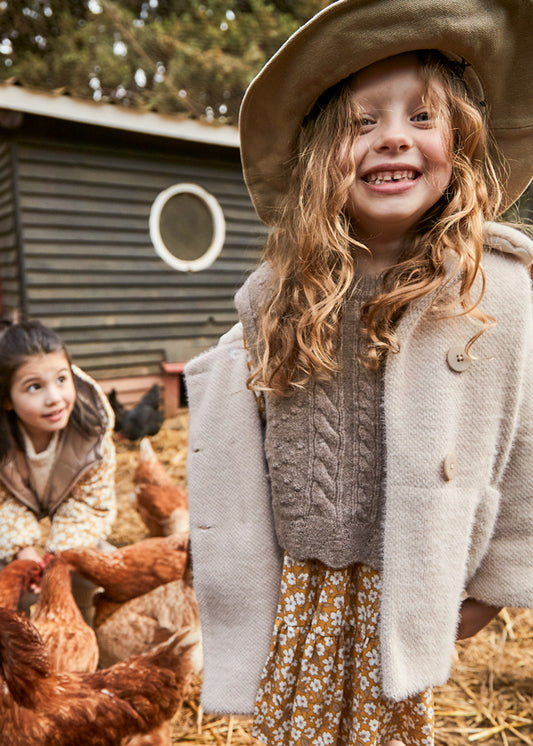Knitted fur coat
