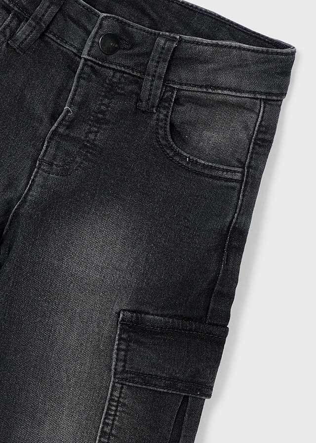 Soft denim cargo pants