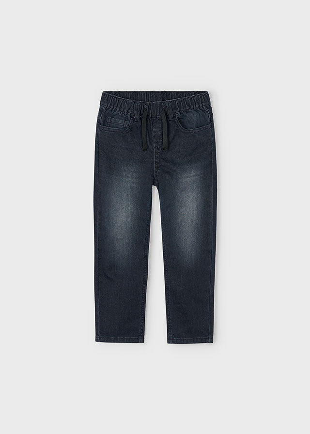 Soft denim jogger pants