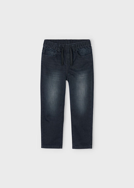 Soft denim jogger pants