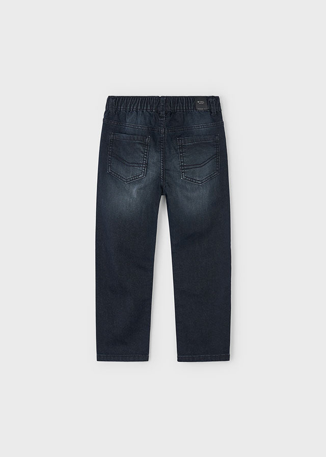Soft denim jogger pants