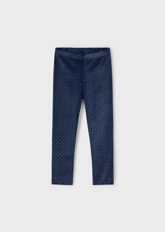 Print velvet leggings