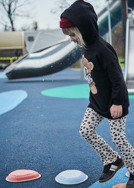 Rib knit flare leggings