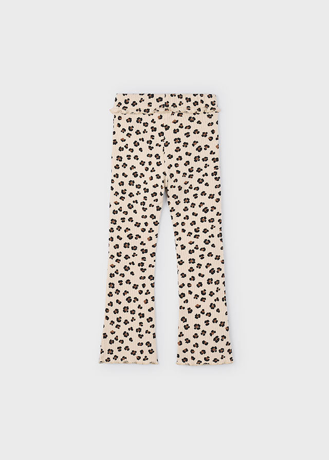 Rib knit flare leggings