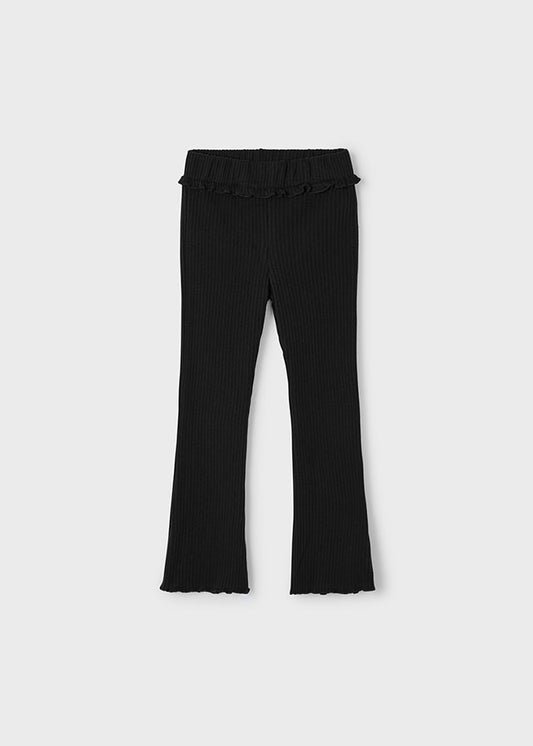 Rib knit flare leggings