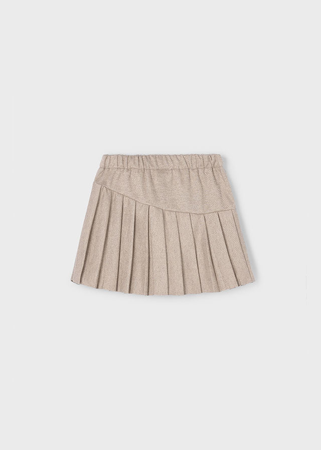Pleated knit skort