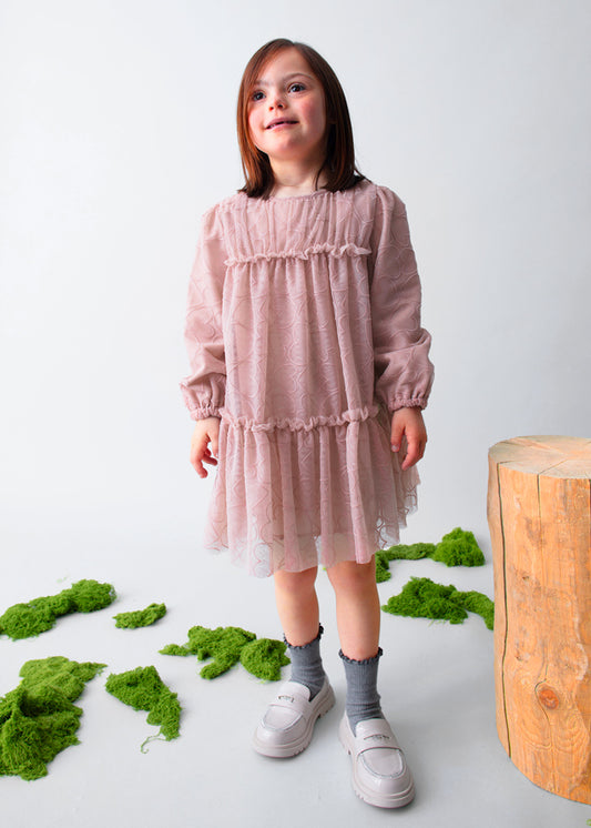 Tulle printed dress