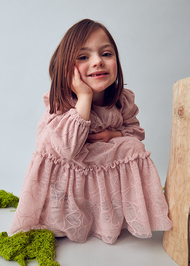 Tulle printed dress