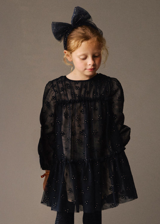 Tulle printed dress