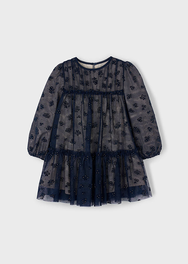 Tulle printed dress