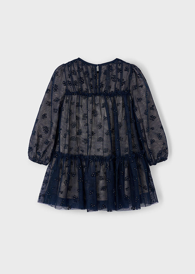 Tulle printed dress