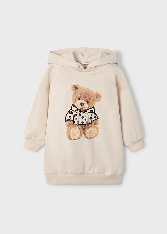Fleece hooded dress