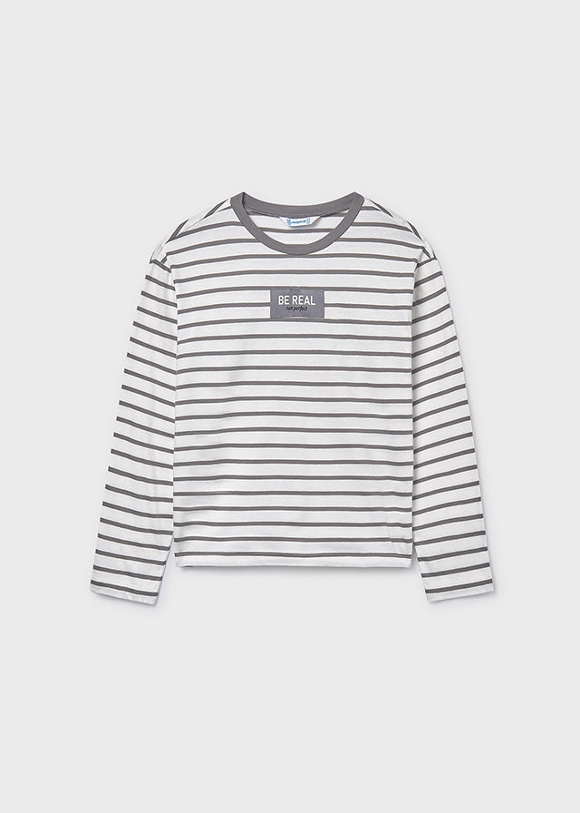 L/s t-shirt oversize stripes