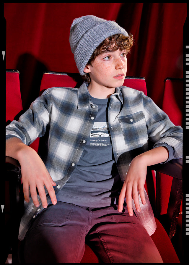 Plaid long sleeved shirt